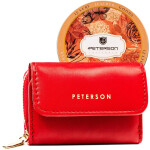 Módní dámská kožená peněženka Peterson Aurelia, červená