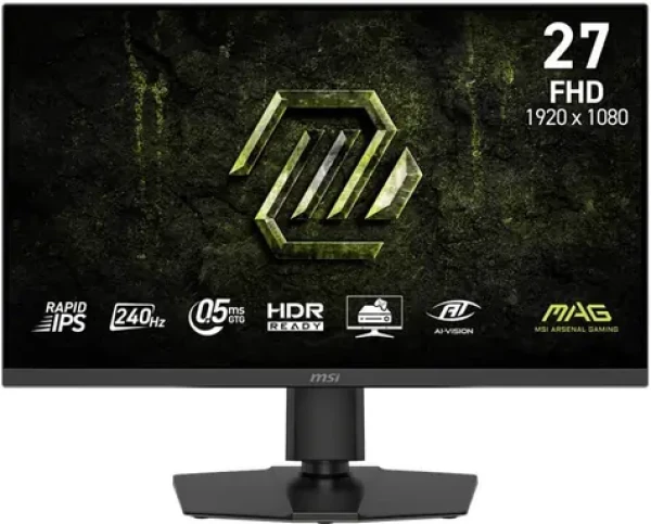 27" MSI MAG 272PF X24 černá / Monitor / Rapid IPS / FHD / 240 Hz / 2×HDMI+DP / repro / VESA (MAG 272PF X24)