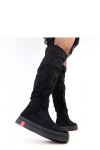 Dámské vysoké kozačky DH240102 Černá - YOLERA černá 40