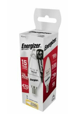 Energizer LED žárovka svíčka 6,2W Eq 40W E14 S8855 čirá Stmívatelná Teplá bílá