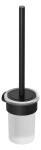 KLUDI - Vela R WC štětka nástěnná s držákem, sklo/matná černá 5897439