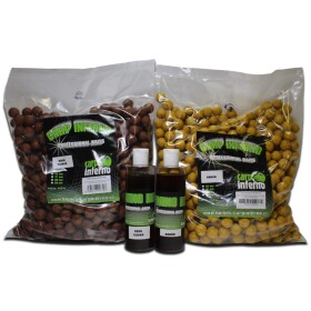 Carp Inferno Boilies AKCE Light Line 3 kg + 250 ml Booster - Banán,Carp Inferno Boilies AKCE Light Line 3 kg + 250 ml Booster - Banán