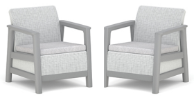 KETER SCANDI LINEA DUO SET - Ash grey/Storm grey