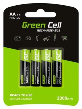 Green Cell Nabíjecí baterie AA HR6 2000mAh / Baterie / NiMH / 1,2V (GR02)