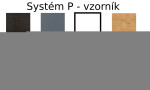 Regál P5 Barva korpusu: Dub - sonoma, Lišta: Bílá, Barva dvířek: Dub - canyon