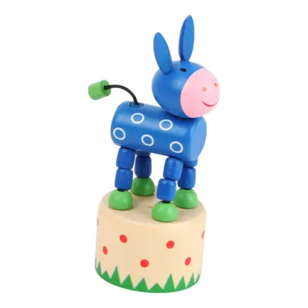 Small Foot Mačkací figurka Zvířátka z farmy 1 ks Oslík (LE10690-1-D)