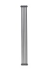 Instalprojekt - Koupelnový radiátor TUBUS 2 černá barva - Barva - Černá , Rozměr A - 50, Rozměr C - 150, Skutečný rozměr radiátoru (v mm) - 485 × 1500 mm, Typ připojení - Středové 50 mm RADTUB21501031S