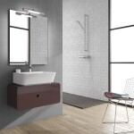 AQUALINE - ANDREA LED svítidlo, 5 W, 284x32x134 IP44, chrom E26716CI