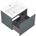 MEXEN/S - Orio koupelnová skříňka 60 cm s umyvadlem Otis, 1 šuplík, grafit mat/bílá mat 91A10-06047-1-BF66-W18M01