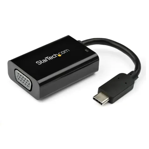StarTech adaptér USB-C na VGA PowerDelivery 60W černá / 1080p / Thunderbolt 3 (CDP2VGAUCP)
