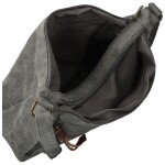 Trendy dámská koženková crossbody kabelka Estina, tmavě šedá