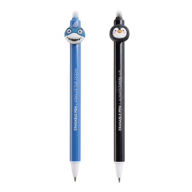 Miquelrius B2F - gumovatelné pero, žralok, tučňák, 2 ks, blistr, mix barev