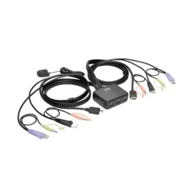 Eaton 2-Port USB HDMI KVM se zvukem / Kabelový přepínač / 2x PC / Audio / 1,2 m kabely (B032-HUA2)