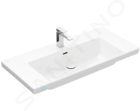 VILLEROY & BOCH - Subway 3.0 Umyvadlo 1000x470 mm, s přepadem, otvor pro baterii, CeramicPlus, alpská bílá 4A70A5R1