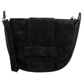 Stylová dámská kožená crossbody kabelka Chiara Weia, černá