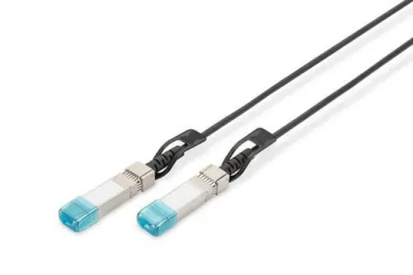 Digitus SFP+ 10G DAC kabel 1 m černý / SFP+ DAC kabel / AWG 30 / 10G Ethernet / kompatibilní s HPE (DN-81221-01)