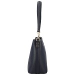 Luxusní dámská kožená kabelka na rameno Bertha, tmavě modrá