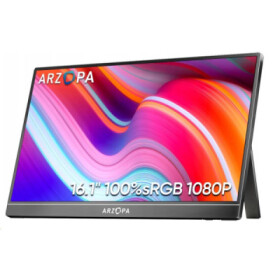 Arzopa Z1C Portable Monitor 16.1" IPS Full HD 1080p Metal Housing Přenosný monitor, černý EDF_14049256