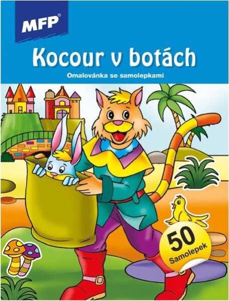 Omalovánky se samolepkami Kocour v botách148x210mm/24s
