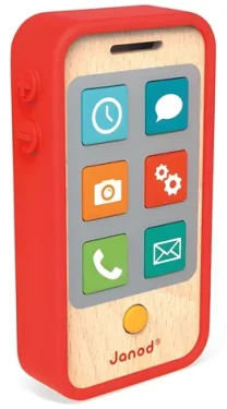 JANOD Dřevěný telefon se zvuky J05334