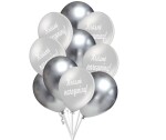 Krásné narozeniny balónky stříbrné 10 ks 30 cm mix balonky.cz Krásné narozeniny balónky stříbrné 10 ks 30 cm mix balonky.cz