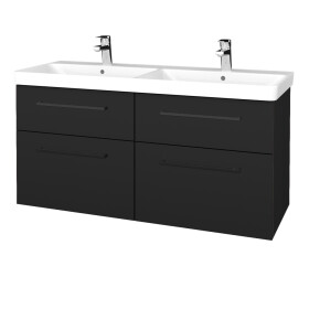 Dřevojas - Umyvadlová skříňka Q MAX SZZ4 120 - L03 Antracit vysoký lesk / Úchytka T06 / L03 Antracit vysoký lesk 332297H