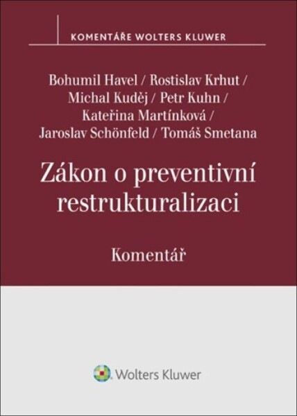 Zákon preventivní restrukturalizaci Komentář