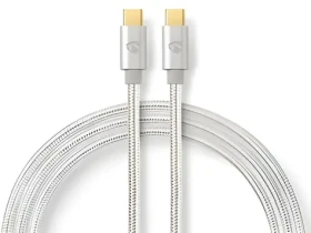 Nedis Profigold Fabritallic / Kabel USB / USB-C - USB-C / USB 2.0 / 480 Mbps / 10 W / 3 m (CCTB60700AL30)