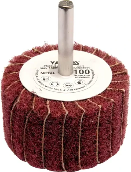 YATO Kotouč lamelový radiální 50x30 mm / Zrnitost P-150 / Průměr stopky 6 mm