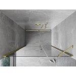 MEXEN/S - Mist-B sprchové dveře křídlové 120, transparent, zlatá kartáčovaná 8A2-120-001-55-00