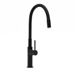 Dřezová baterie SAT se silikonovým ramínkem černá matná SATBSD290CM SATBSD290CM