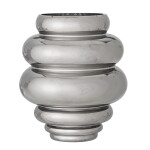 Bloomingville Skleněná váza Zorya Silver, stříbrná barva, sklo