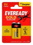 Alkalická 9V baterie 1ks - Eveready Gold