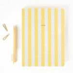 A-JOURNAL collection Linkovaný zápisník Fabrique Stripes Yellow A5, žlutá barva, papír