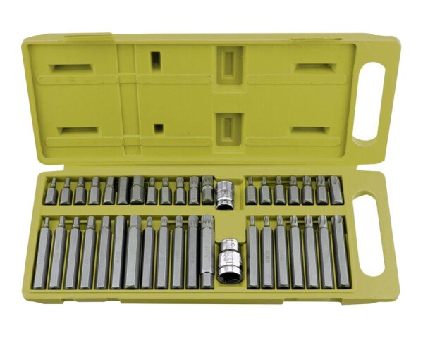 EXTOL CRAFT 6640 Hroty HEX - TORX - XZN, sada 40ks, CrV