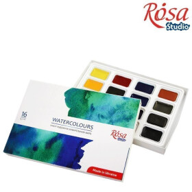 ROSA Studio akvarelové barvy 16x2,5 ml v kartonové krabičce