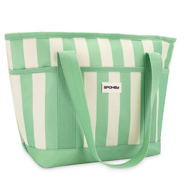Spokey ACAPULCO Termotaška, 12 l, zelené pruhy