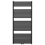CERANO - Koupelnový radiátorový set Vincenzo - ústřední vytápění - středové připojení 50 mm - 600W - černá matná - 1340x600 mm CER-663532