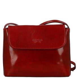 Trendy dámská kožená crossbody kabelka Georga, červená