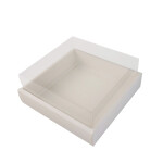 Cake star Cukrářská krabice s průhledným víkem a dělící vložkou 35x35x10cm