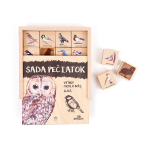 Pečiatky 16 kusov - Vtáky okolo nás SK