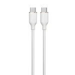 Devia Jelly Series bílá / Nabíjecí kabel / USB-C - USB-C / 1,2 m / silikonový (6938595386664)