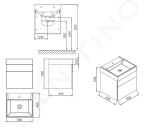 RAVAK - Natural Skříňka pod umyvadlo 500x450x450 mm, bílá X000001051