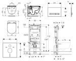 GEBERIT - Duofix Set předstěnové instalace, klozetu Tesi a sedátka softclose, tlačítko Sigma50, alpská bílá SANI11CD3115