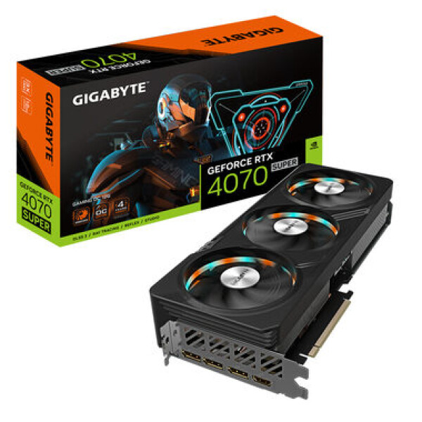 GIGABYTE GeForce RTX 4070 SUPER GAMING OC 12GB / 1980 - 2565 MHz / 12GB GDDR6x / 192-bit / 1x HDMI + 3x DP / (16) (GV-N407SGAMING OC-12GD)