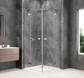 POLYSAN - GLOBE CHROME čtvercový sprchový kout 1000x1000, rohový vstup, čiré sklo GB5010C
