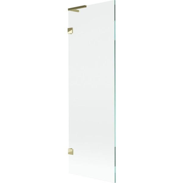 MEXEN/S - Lunar L vanová zástěna FIX 60 x 150, transparent, zlatá 897L-060-000-50-00
