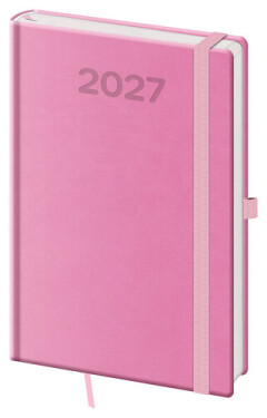 Diář 2027 týdenní A5 Print Pop - růžová