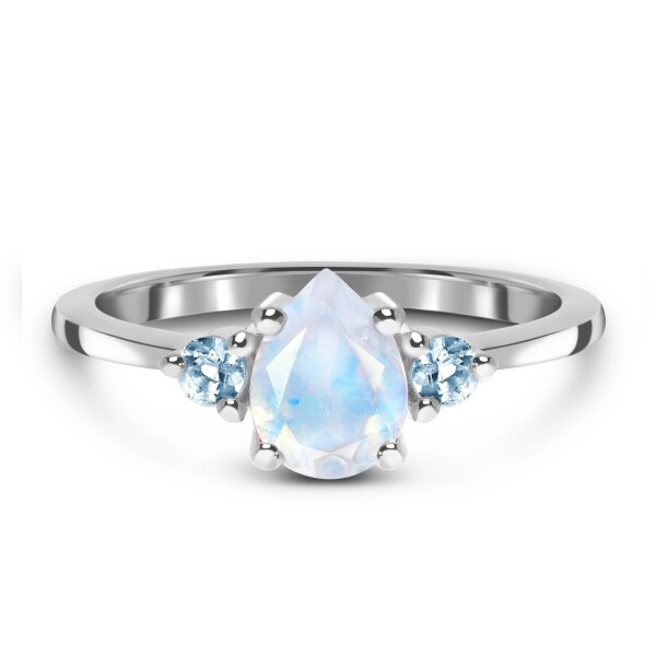 Emporial stříbrný prsten GU-DR9238R-SILVER-MOONSTONE-BLUETOPAZ Velikost: 5 (EU: 49-50)