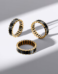 FURIOSA® Prsten Crush Noir 18K POZLACENÍ M